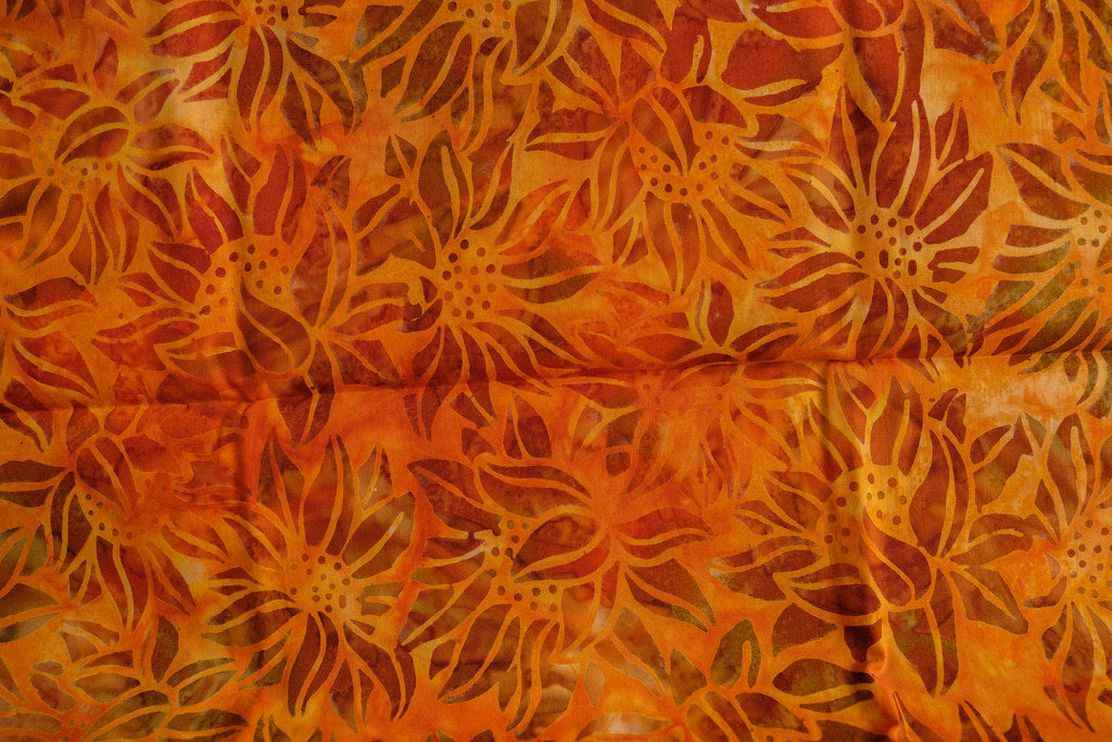 Fabric Sunflower Batik, from Artisan Batiks Collection, from Robert Kaufman, Shades of the Season 11