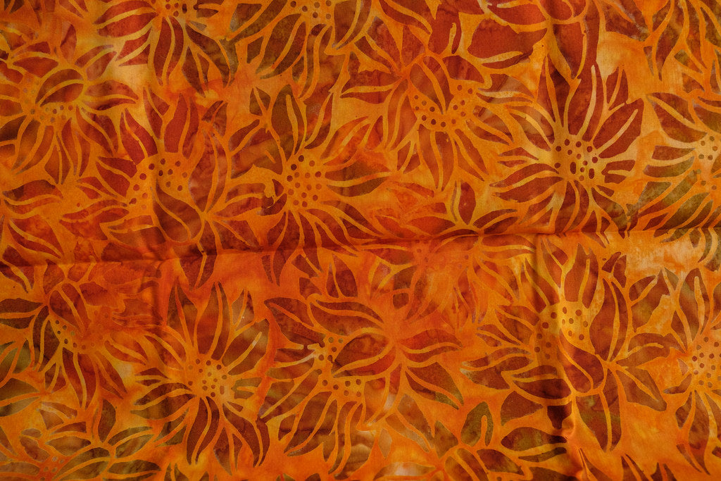 Fabric Sunflower Batik, from Artisan Batiks Collection, from Robert Kaufman, Shades of the Season 11