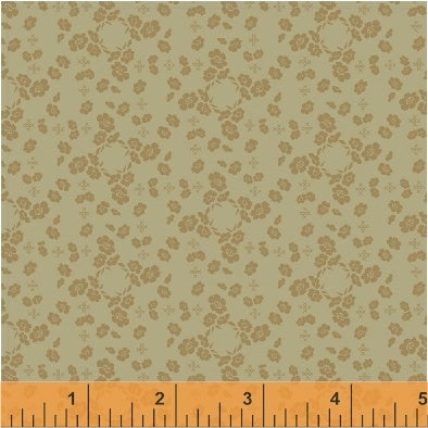 French Armoire, Flower Pillow Quilting Fabric from L'Atelier Perdu for Windham Fabrics, 51552-4, Sage