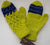 Hand-knit Mittens from Malabrigo Chunky yarn, Color: Grasshopper and Azul Profundo