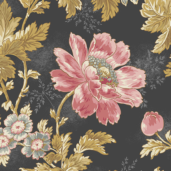 Fabric GRISE SUPER BLOOM from Moonstone Collection by Edyta Sitar for Andover, A-9446-K