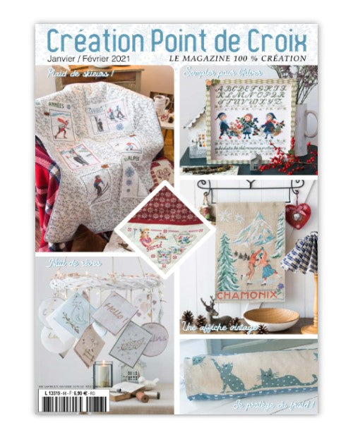 Cross stitch Magazine from France Creation Point de Croix, Jan/Feb 2021, Issue 86