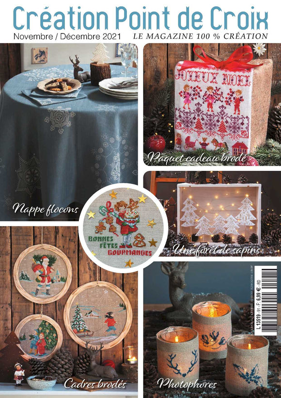 Cross stitch Magazine from France Creation Point de Croix, November/December 2021, Issue 91