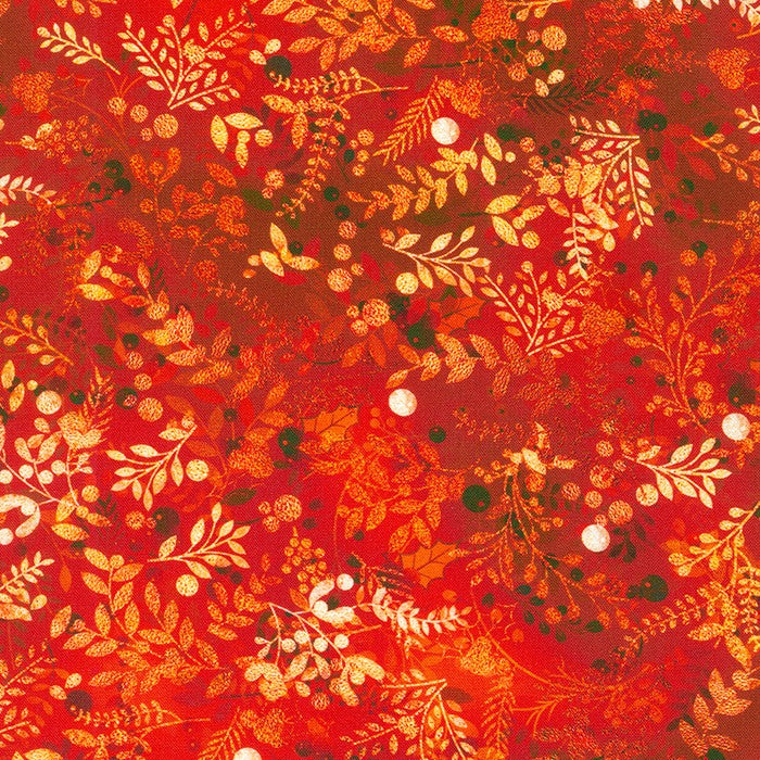 Quilting Fabric AIND-21192-3 RED by Lara Skinner from Festive Beauty for Robert Kaufman