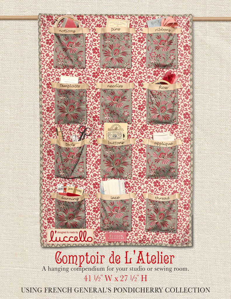 French General  A Sewing Organizer pattern Comptoir de L'Atelier 41.5"x 27.5" FG PO05