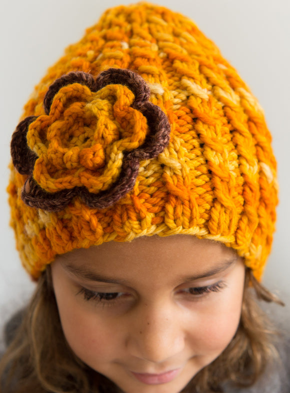 Knitted Hat Malabrigo  Sunset