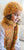 Hat, Handknit, Amelie, Orange/Green/Brown