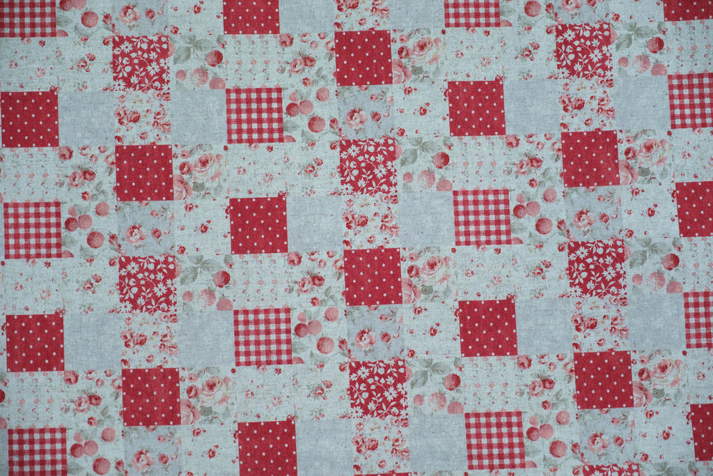 Quilting Fabric Lecien Shabby Chic Linens Checkers