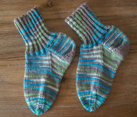 Socks--Hand Knit From SPUD AND CHLOE FINE AND STRIPEY FINE size: child