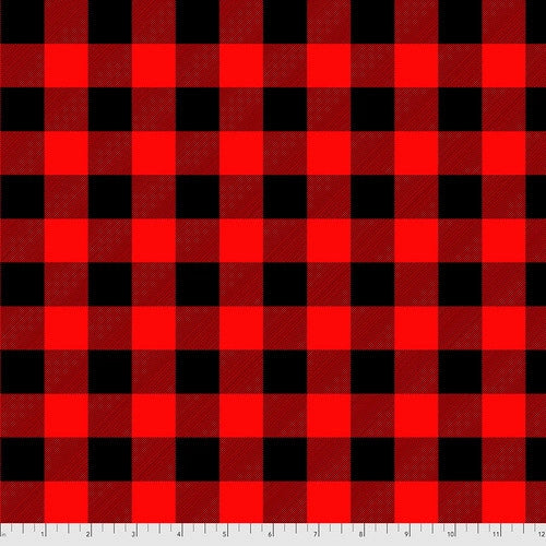 Holiday Homies Flannel, CHECK YO'SELF - Holly Berry, FNTP002 HOLLYBERRY, from Tula Pink for Free Spirit