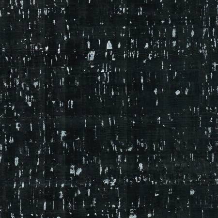 Cork Fabric, Black with Silver Natural, Touch PRO Portugal,  28" wide, Item #TP779-1