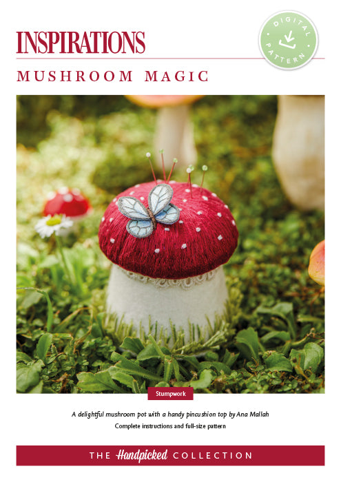 Pattern MUSHROOM MAGIC by Ana Mallah for Inspiration Studios, HP Print, Stumpwork