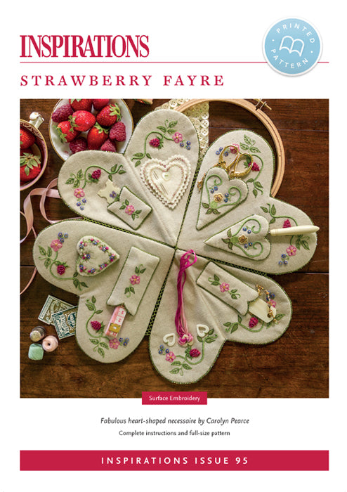 Pattern i95, STRAWBERRY FAYRE by Carolyn Pearce for Inspiration Studios, Featuring Surface Embroidery