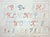 French General Embroidery Sampler pre-printed design on linen Jardin de Fleurs RED