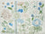 French General Embroidery Sampler pre-printed design on linen Jardin de Fleurs RED