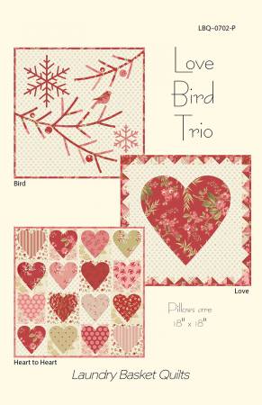 LOVE BIRD TRIO Pattern by Edyta Sitar from Laundry Basket Quilts, LBQ-0702-P