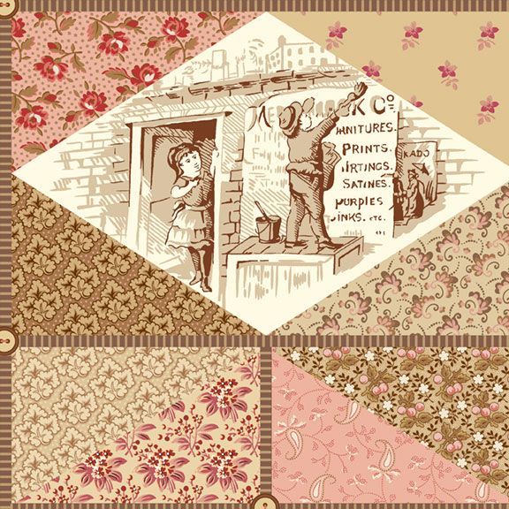 Quilting Fabric BACK IN THE DAY R570496 PINK by Marcus Fabrics from Back in the Day Collection.