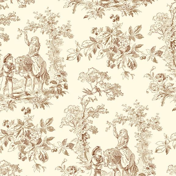 Quilting Fabric DORRIE AND PALS R570497 CREAM by Marcus Fabrics from Back in the Day Collection.