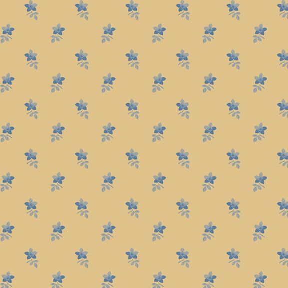 Quilting Fabric NAOMI'S POSIE R570503 BLUE by Marcus Fabrics from Back in the Day Collection.