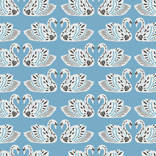 Fabric Baltic Swan Sky from Art Gallery Fabrics, Tallinn Collection, TAL-65304