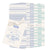 Fabric, 6 Fat 1/4s bundle (each 20x22") from Tilda, Tea Towel Basic Collection 300045 Blue Teal