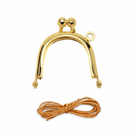 Yellow Gold Teardrop Clasp / Purse Frame 1.5" x1.5" # ZW6202 from Zakka Workshop