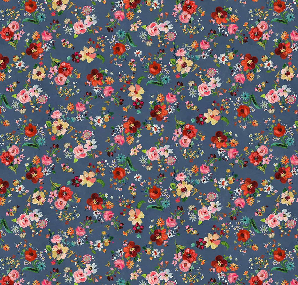 Fabric Zen Kitty Bouquets from Zen Kitty Collection by Dear Stella, Color: Multi
